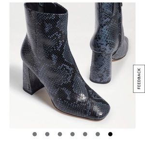 Brand New Blue Snake Skin Bootie